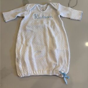 Embroidered Hudson Newborn Gown